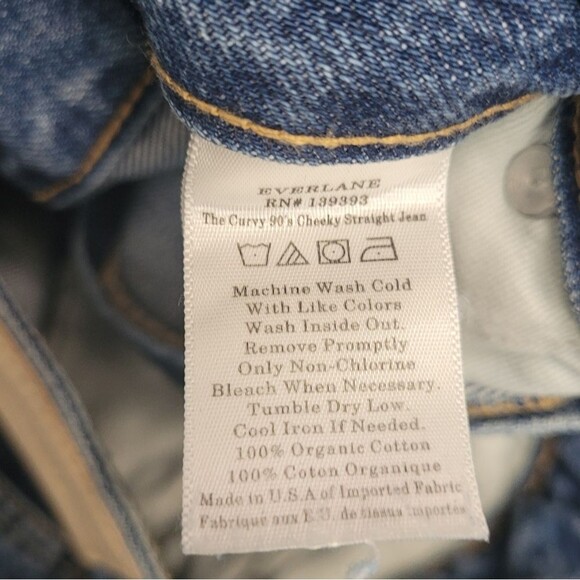 Everlane The Curvy 90s Cheeky Straight Jeans Medium Wash High Rise Size 30 - Picture 7 of 11